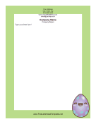 easter Egg Letterhead