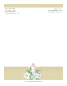 Easter Rabbit And Lilies stationery design