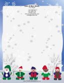 Elf Collection Blue Border stationery design