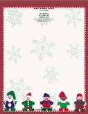 Elf Collection Plaid Border stationery design