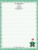 Elf in Green stationery design