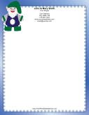 Elf with Blue Border stationery design