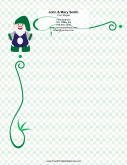 Elf with floppy Green Hat stationery design