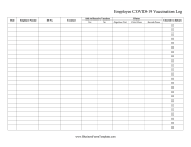 Employee Covid Vaccine Log