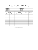 Employee Pay Rate and Title History Change