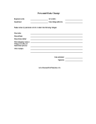 Employee Personnel Data Change