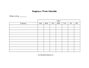 Employee Work Schedule