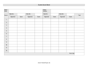 Printable Euchre Scoresheet