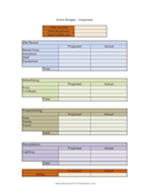 Event Budget Worksheet