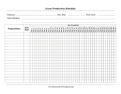 Event Production Schedule