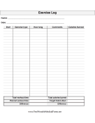 Exercise Log