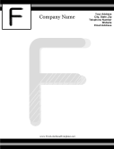 F Monogram Letterhead