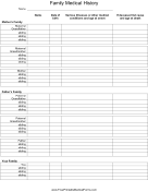 Family Medical History Form