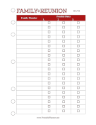 Family Reunion Date Availability