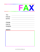 Fax Large Font Color fax cover sheet