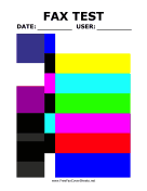 Fax Test Multicolor fax cover sheet