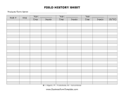 Field History Sheet