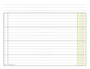 Printable Finance Columnar Paper in Landscape Orientation, Wide-Spaced Lines, and 1 Column