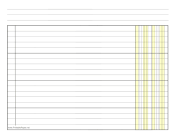 Printable Finance Columnar Paper in Landscape Orientation, Wide-Spaced Lines, and 2 Columns