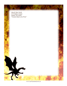 Fire Dragon Stationery stationery design