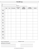 Fire Drill Log