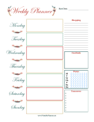 Floral Weekly Planner