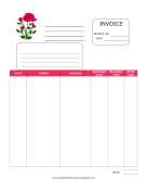 Florist Invoice Template