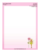 Flower Fairy stationery design