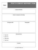 Focus Group Report