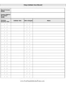 Foley Catheter Care Record