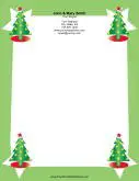 Four Christmas Trees stationery design