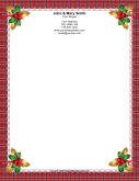 Four Holly Sprigs stationery design