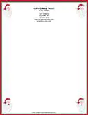 Four Santas stationery design