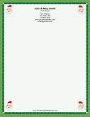 Four Small Santas Hats stationery design