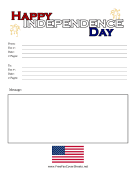 Fourth Of July Fax Cover fax cover sheet