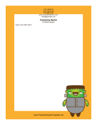 Frankensteins Monster Halloween Letterhead