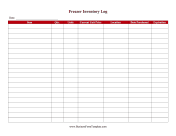 Freezer Inventory Log