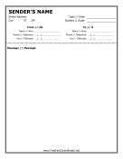 French fax cover sheet