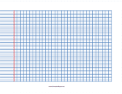 Printable French Ruled-A4-Landscape