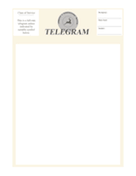 Full Page Old Telegram fax cover sheet