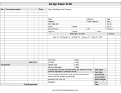 Garage Repair Order