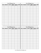 Gas Mileage Log