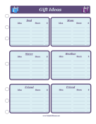 Gift Idea Planner