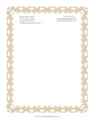 Gold Rounded Border stationery design