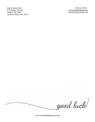 Good Luck Stationery Simple stationery design