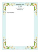 Grapevine Blue stationery design