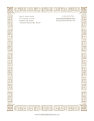 Greco Border stationery design