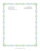 Green Blue Sharp Angles stationery design