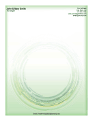 Green Circle stationery design