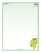 Green Grapes stationery design